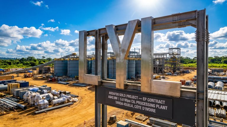 Industrial construction site landscape