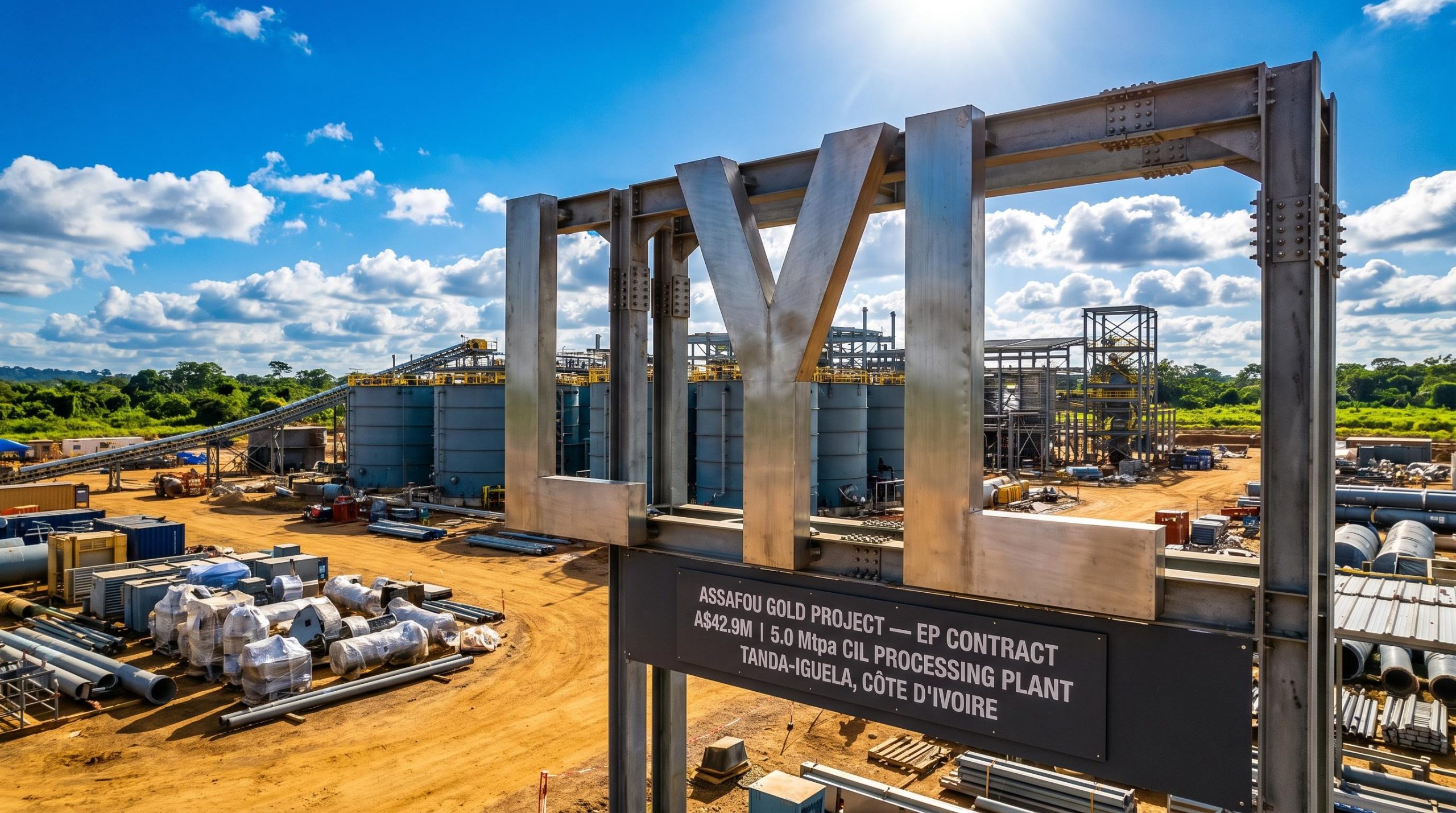 Industrial construction site landscape
