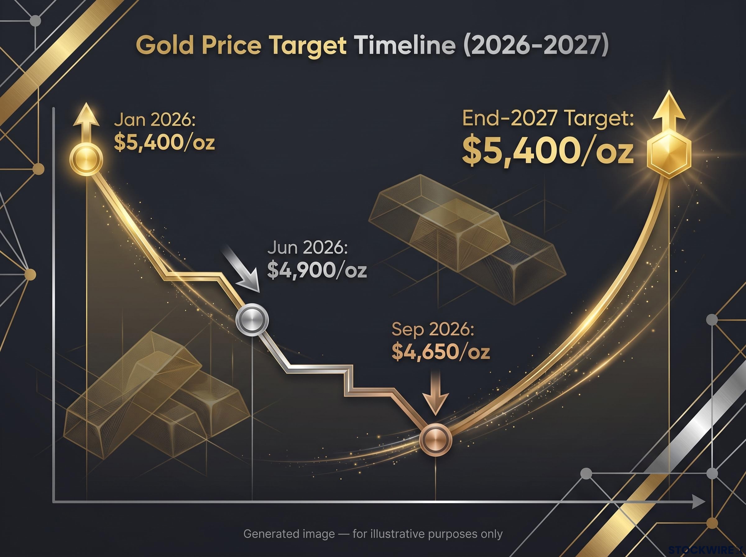 Goldman Sachs Gold Target Revisions Timeline