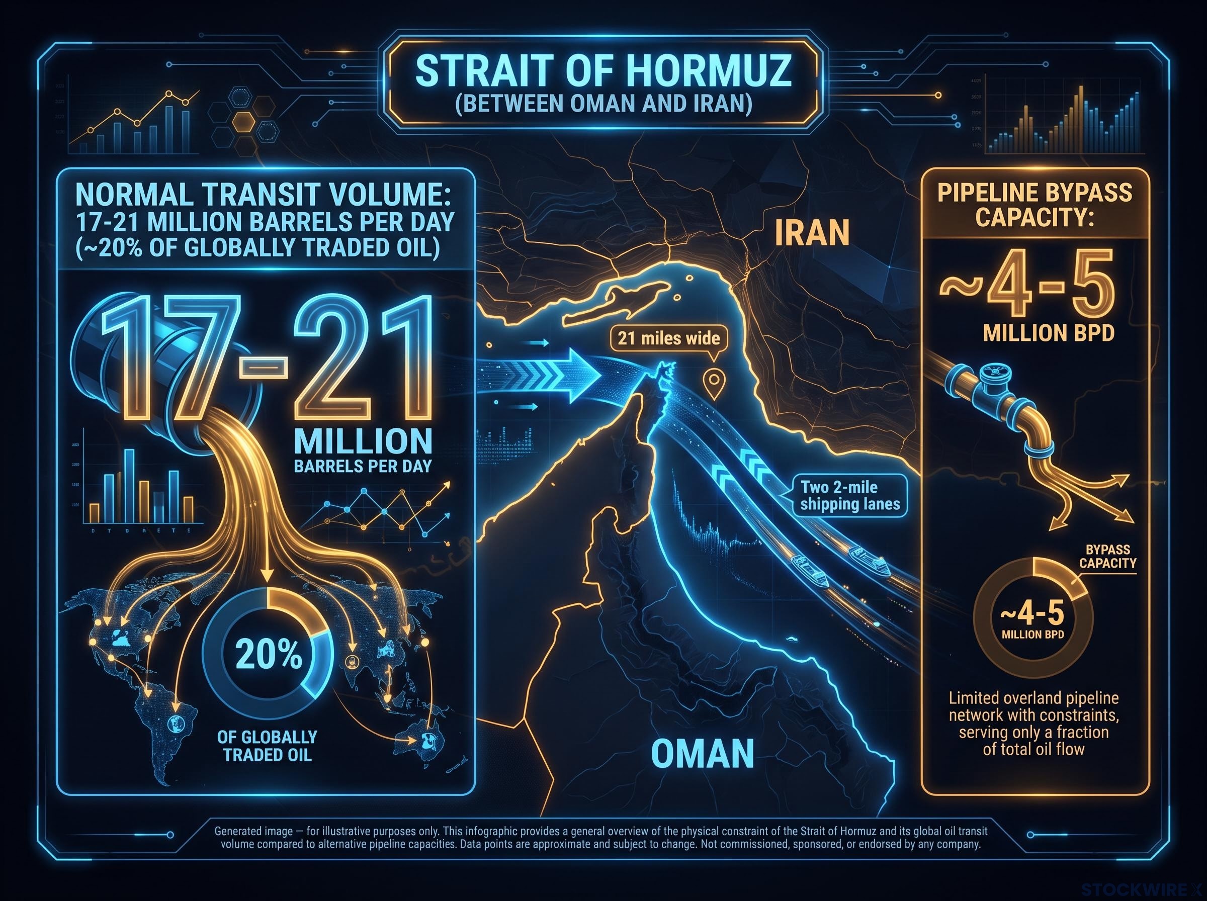The Hormuz Bottleneck: Volume vs. Bypass Capacity