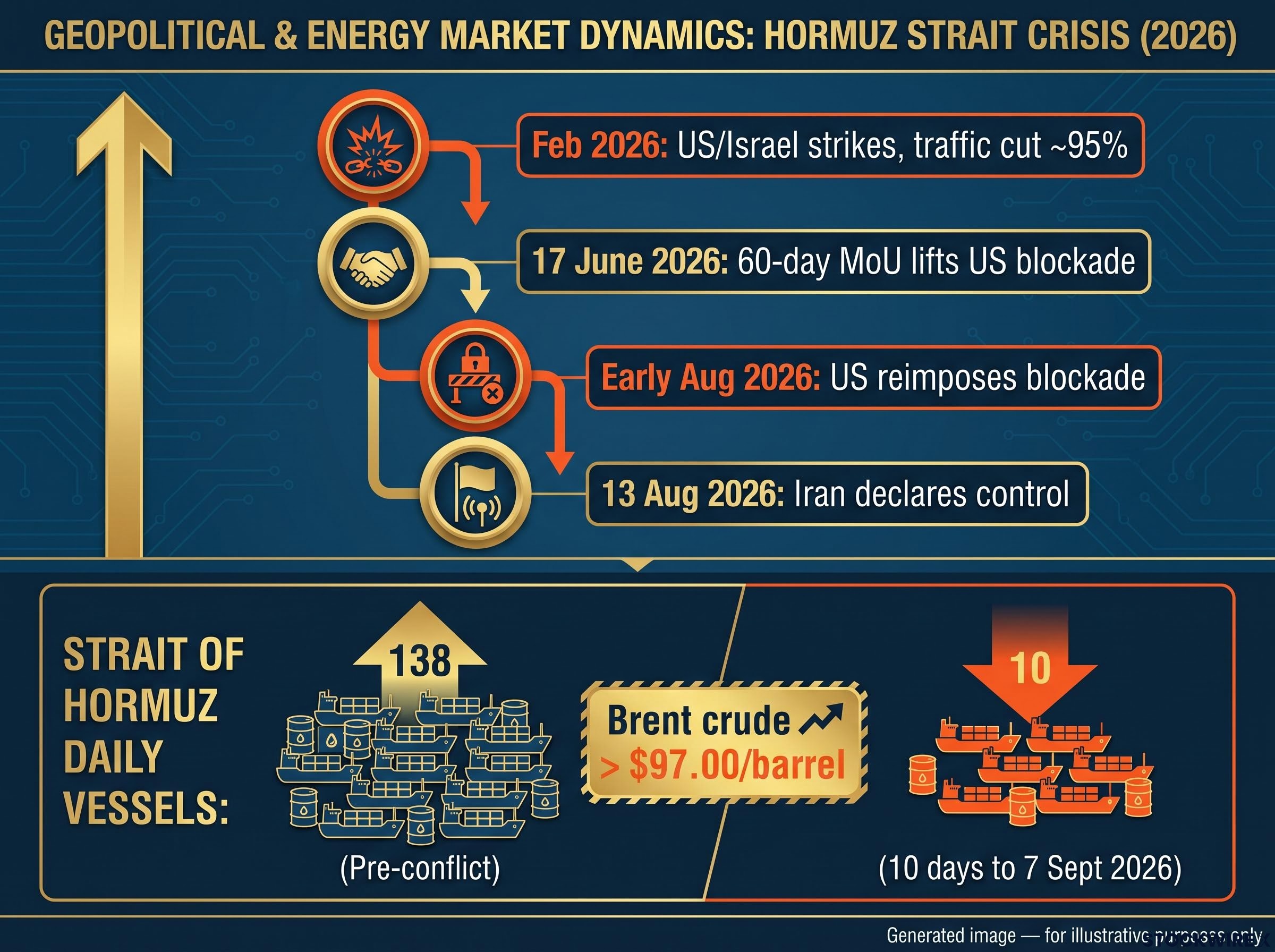 Strait of Hormuz Escalation Timeline & Traffic Collapse