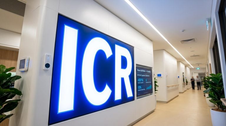 ICR sign in hallway