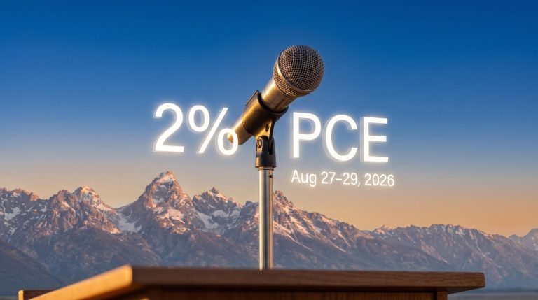 Federal Reserve podium microphone against Grand Teton peaks — how the Federal Reserve works explained