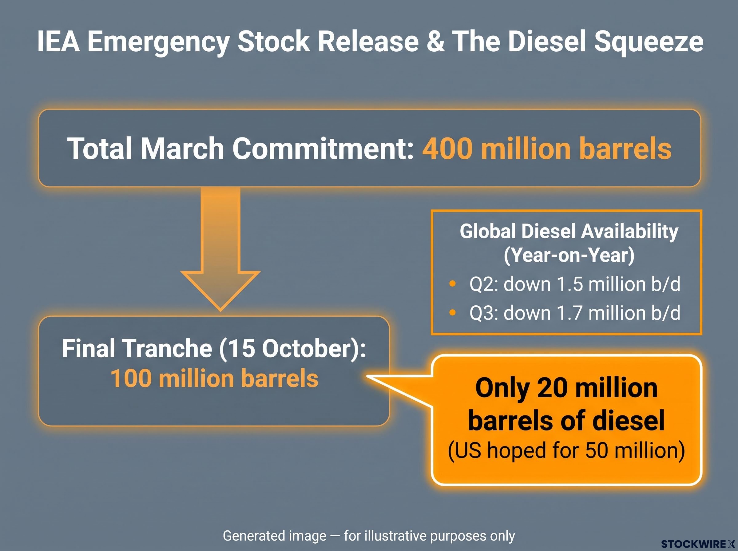 IEA Stock Release vs. Diesel Deficit