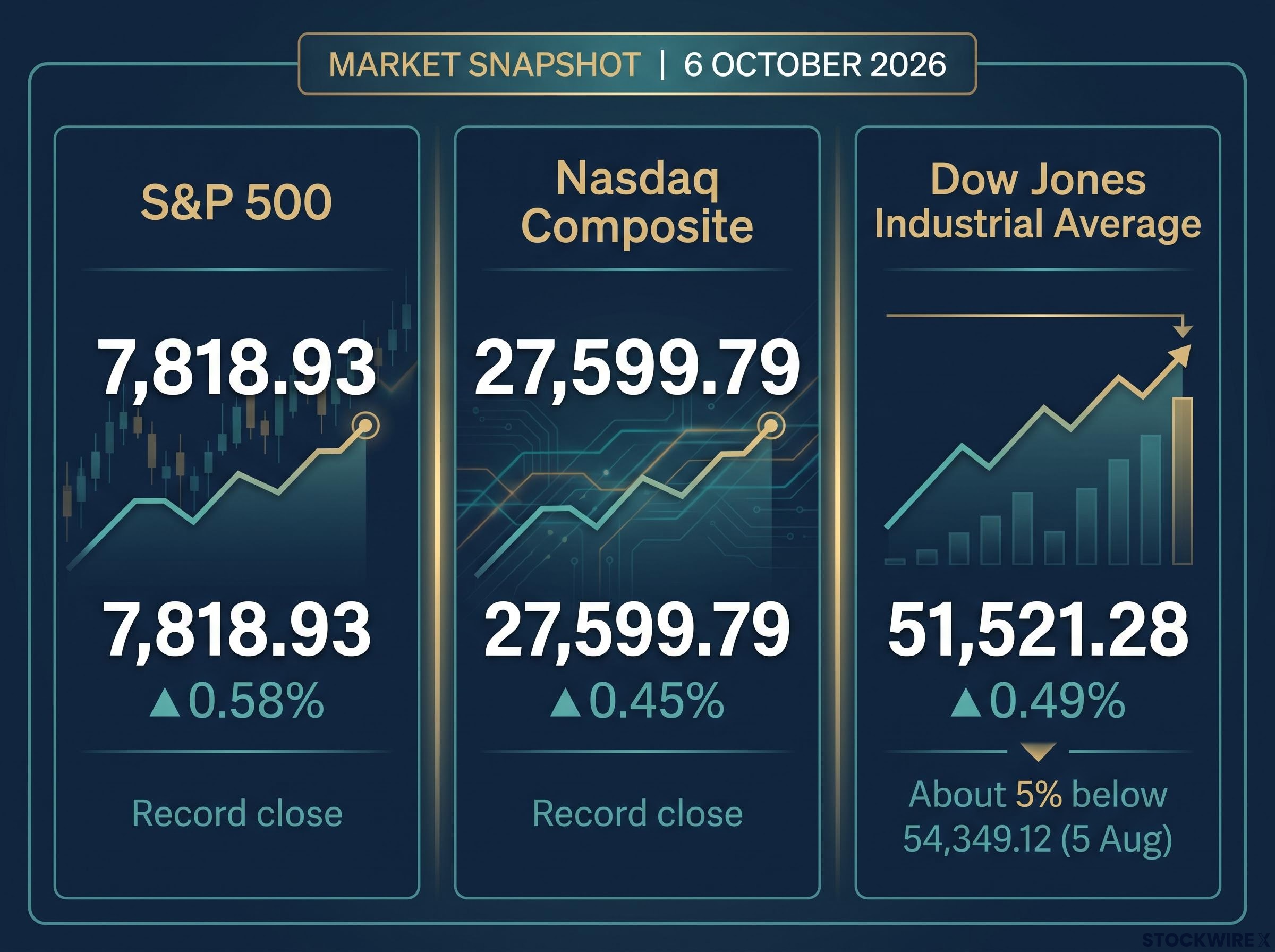 6 October 2026 Index Performance Divergence
