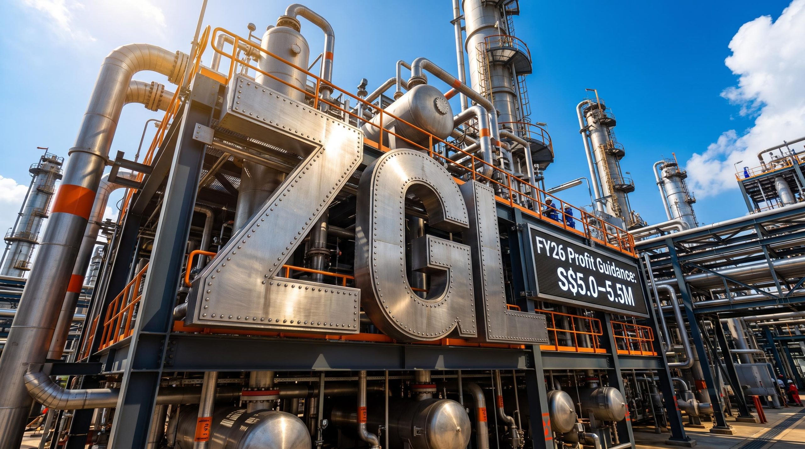 large industrial metal pipes