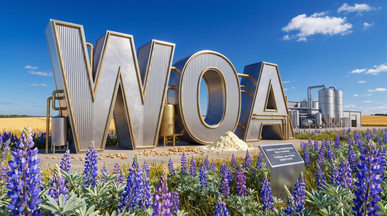 large metallic letters in field
