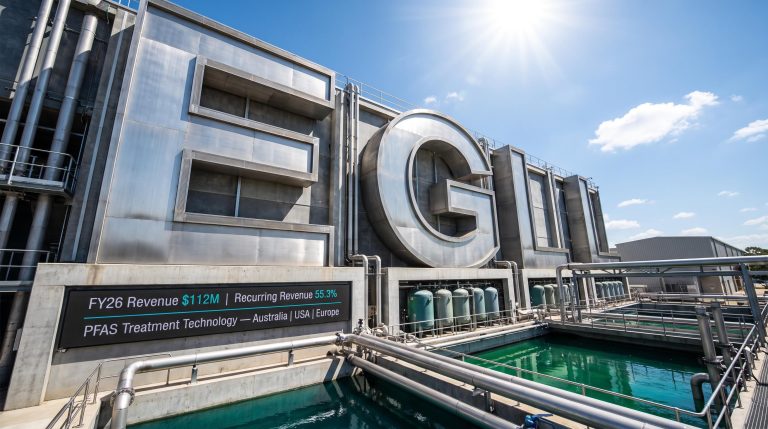 Metallic structure with large letters
