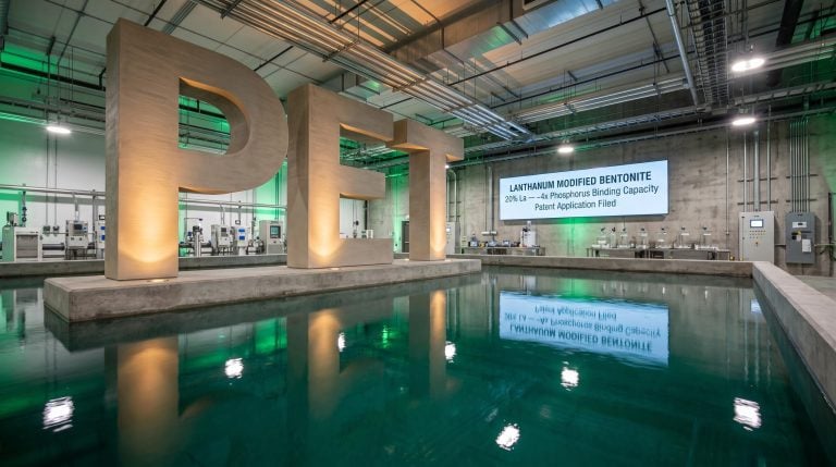 Large PET letters in facility