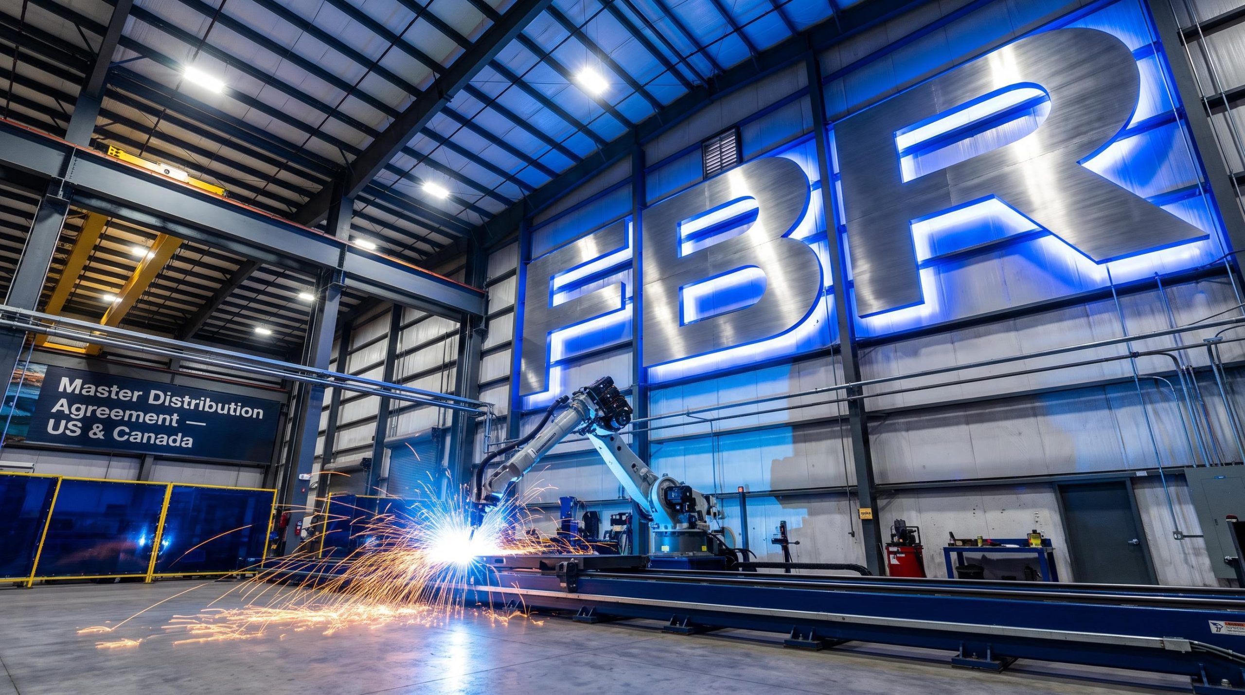 Robot welding in factory