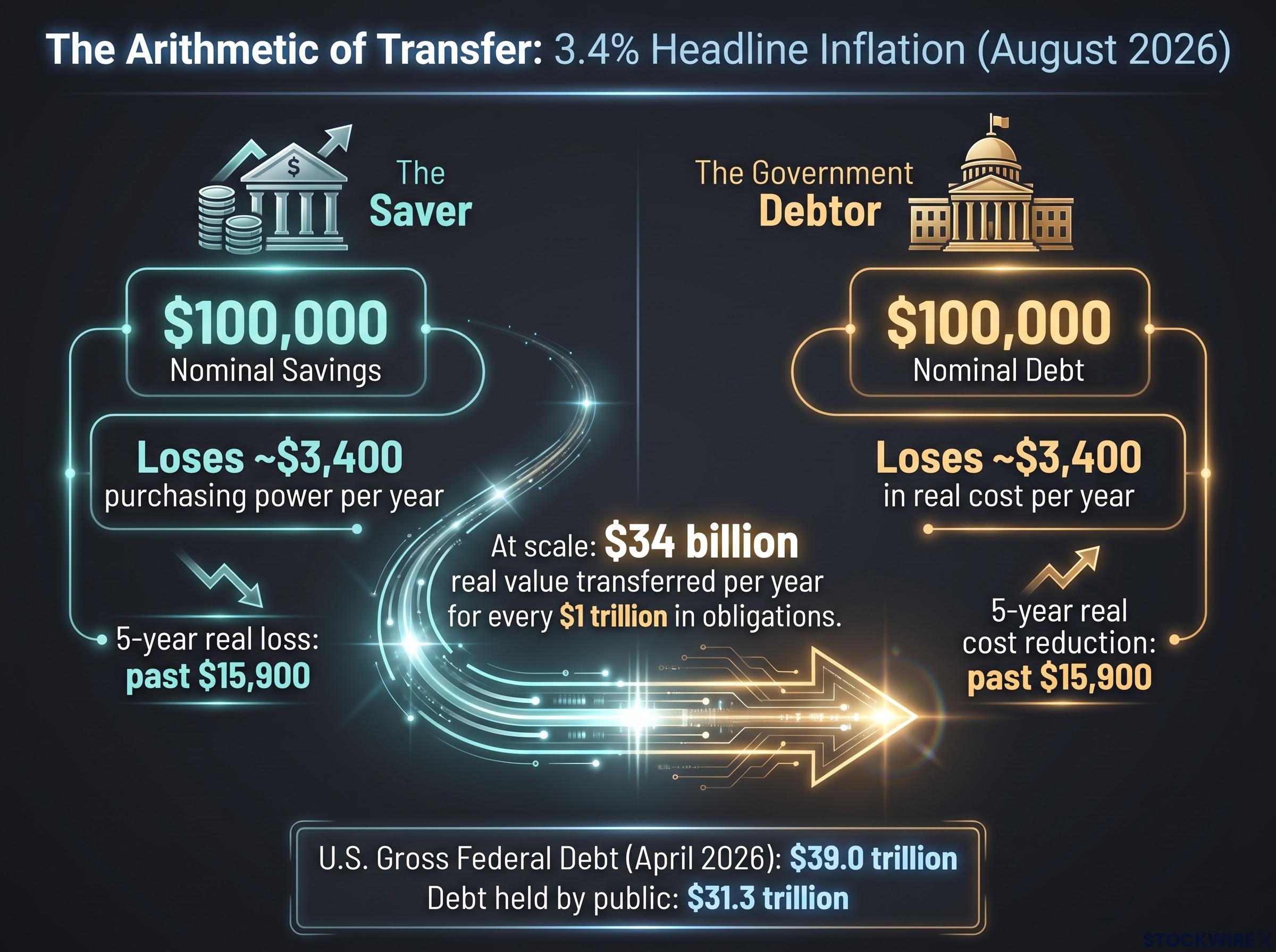 The Arithmetic of Wealth Transfer (Saver vs. Debtor)