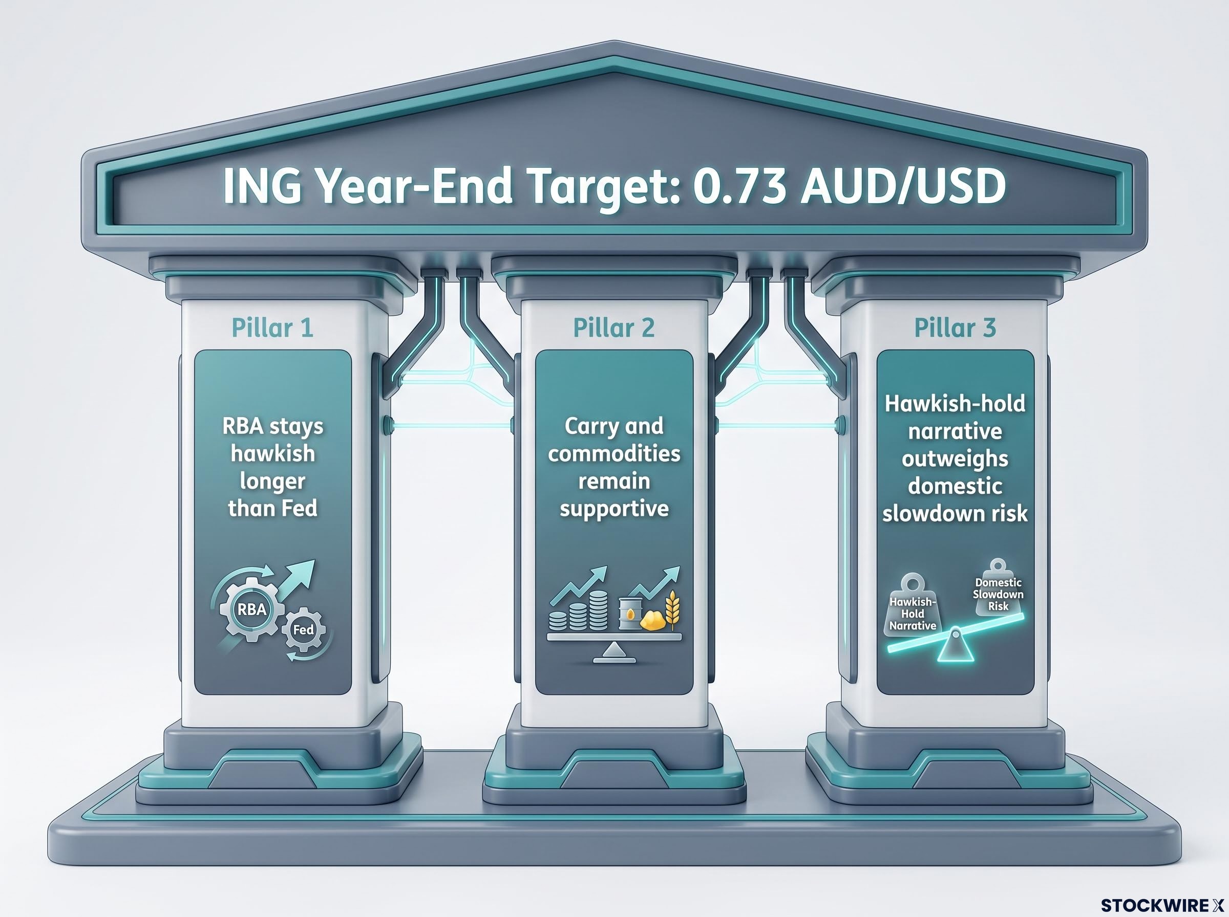 The Three Pillars of ING's 0.73 AUD/USD Forecast