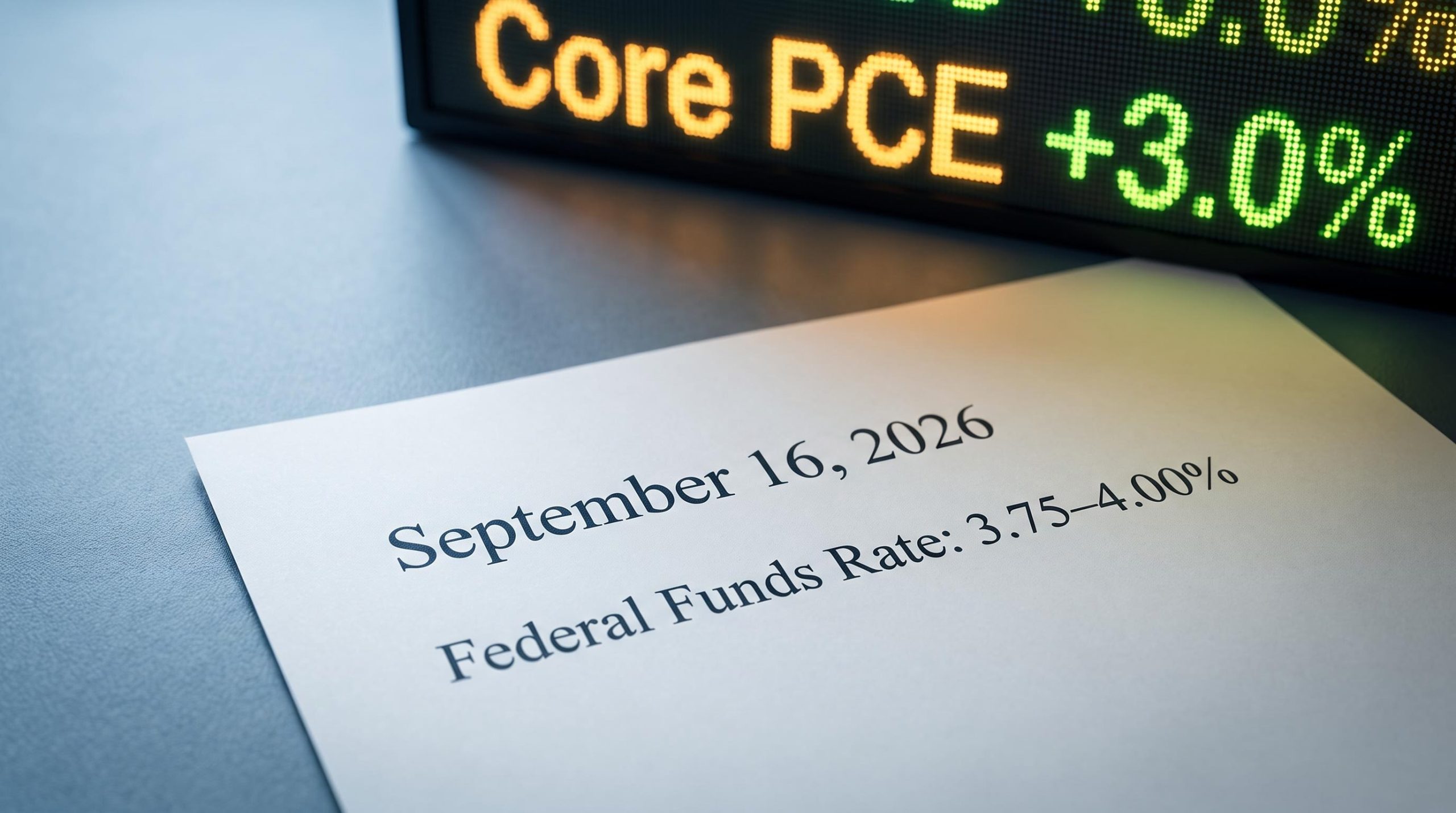 Federal Reserve meeting document dated Sep 16 2026 overtaken by Core PCE +3.0% data screen — how to interpret FOMC minutes