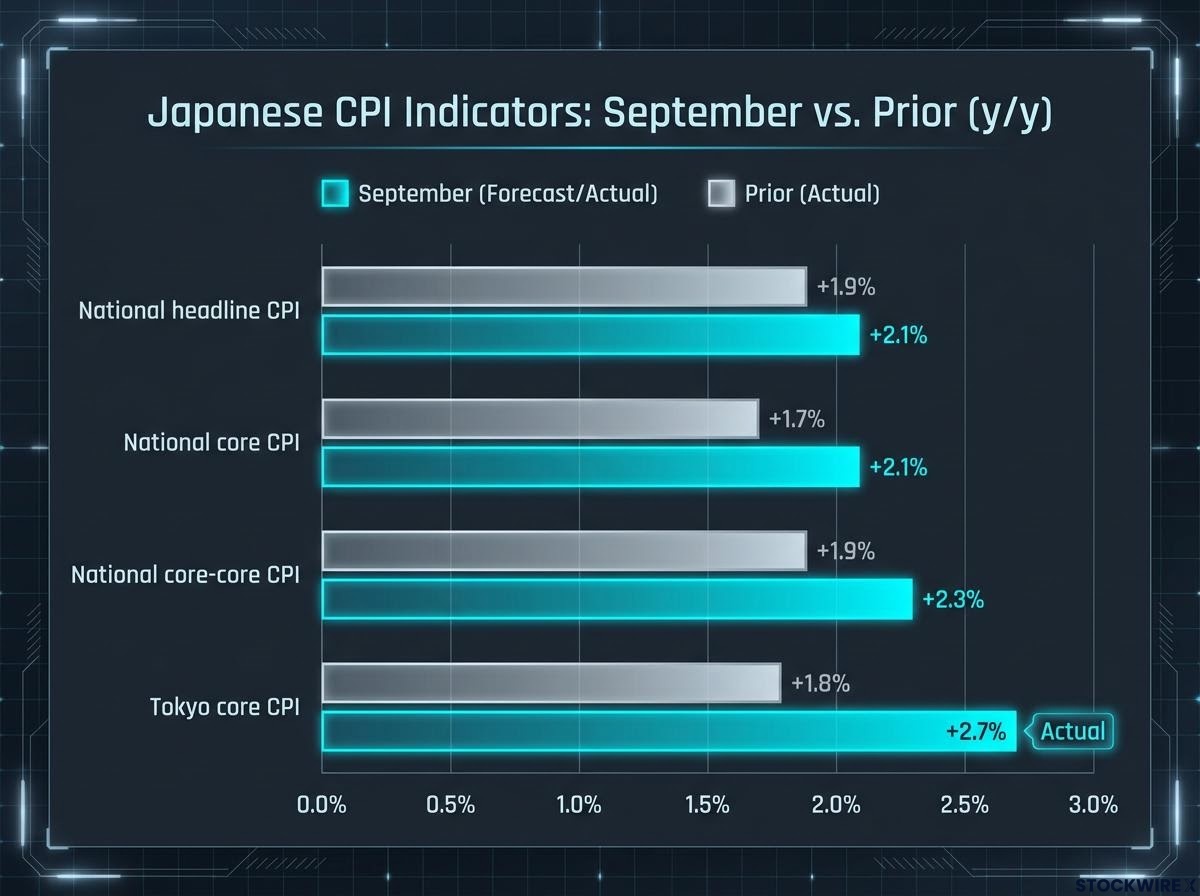 Japanese CPI Indicators: Prior vs. September Jump