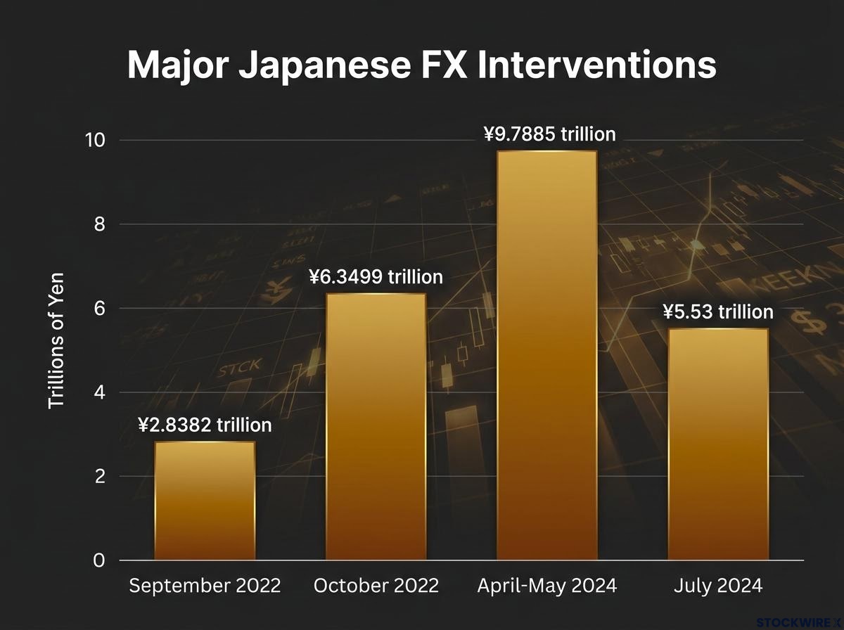 Scale of Historical Yen Interventions