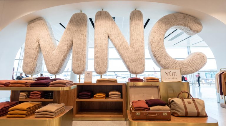 MNC store display with sweaters