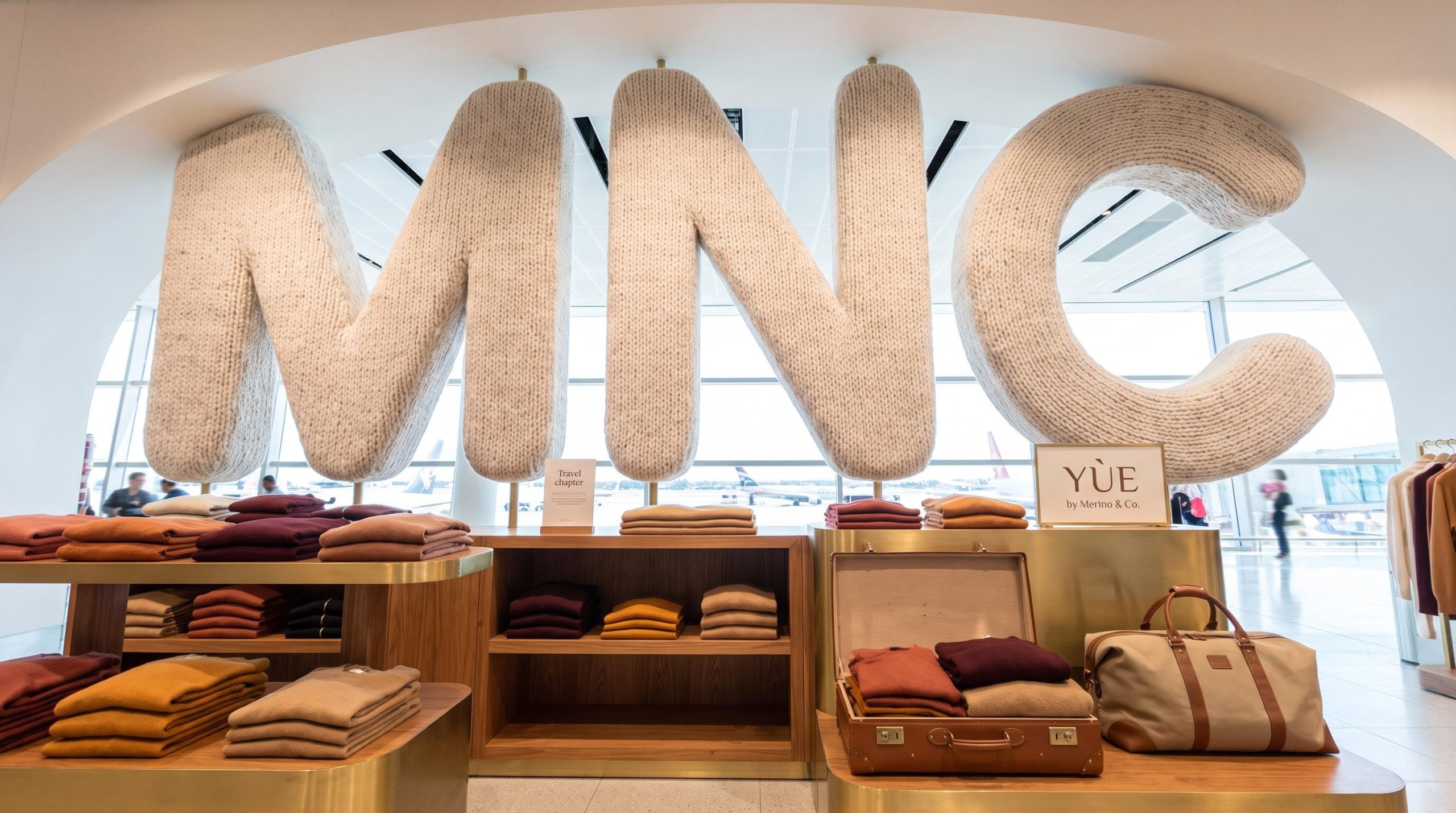 MNC store display with sweaters