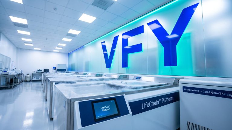 Laboratory with freezer units