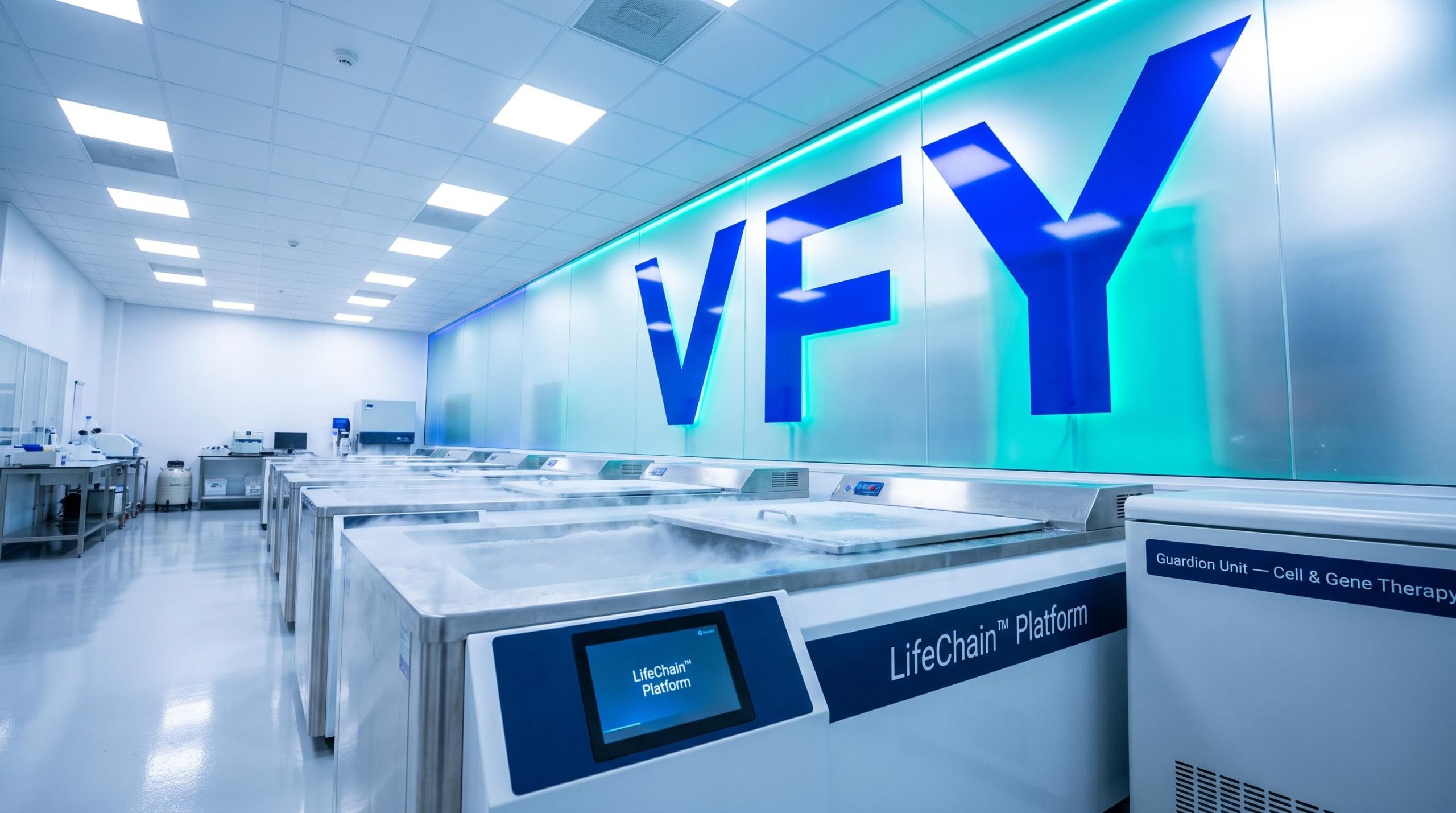 Laboratory with freezer units