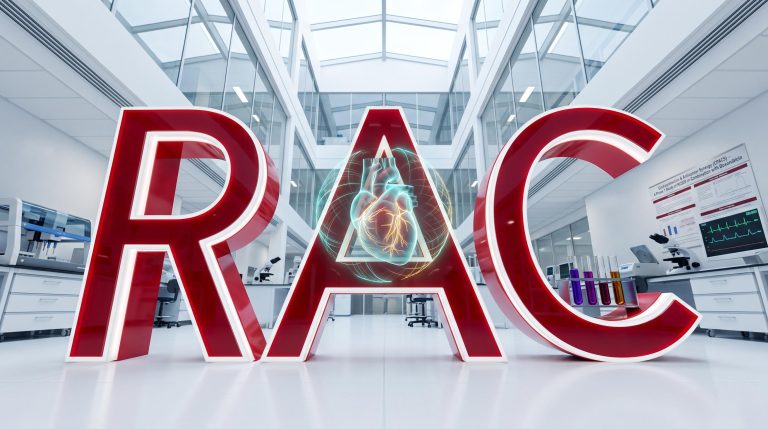 Heart symbol inside RAC letters