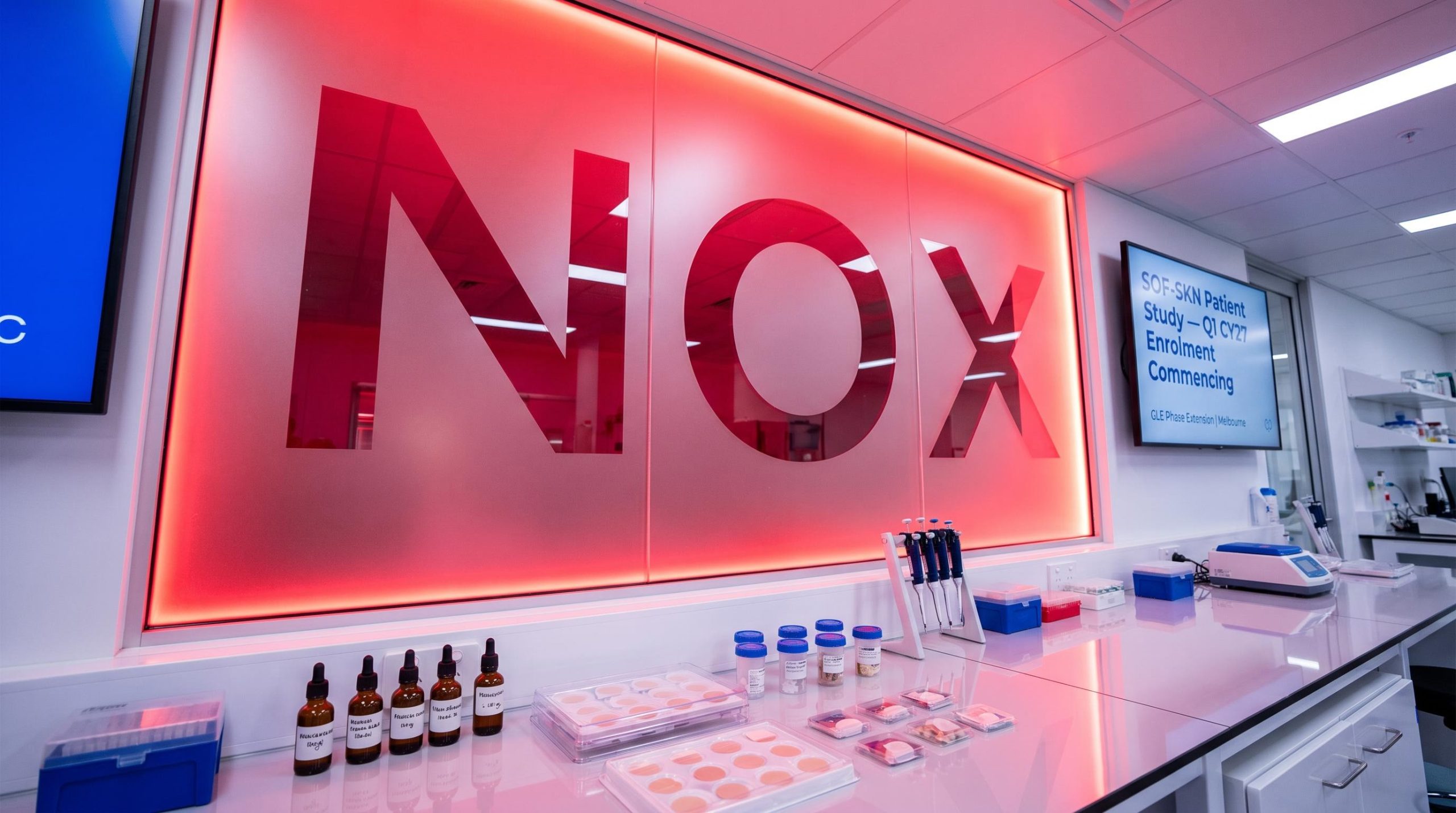 Laboratory with NOX sign