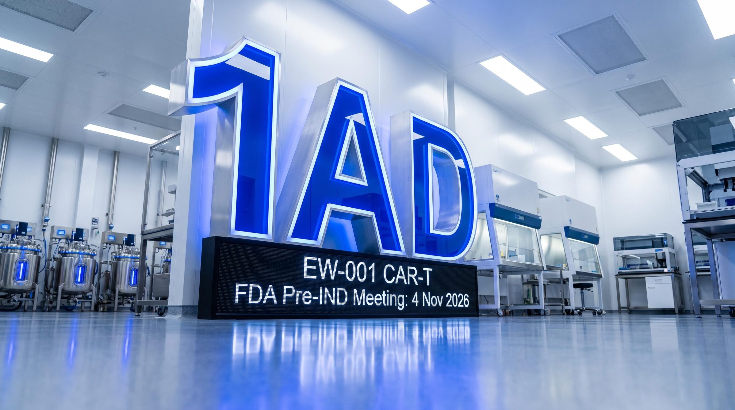 Lab with large lettering