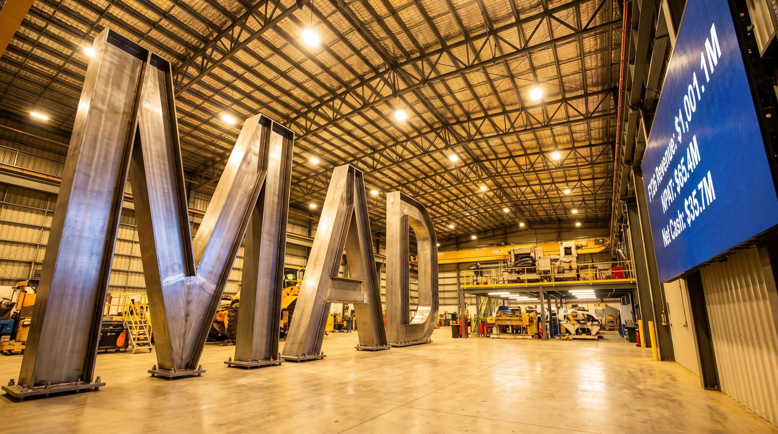 Giant MAD letters indoors
