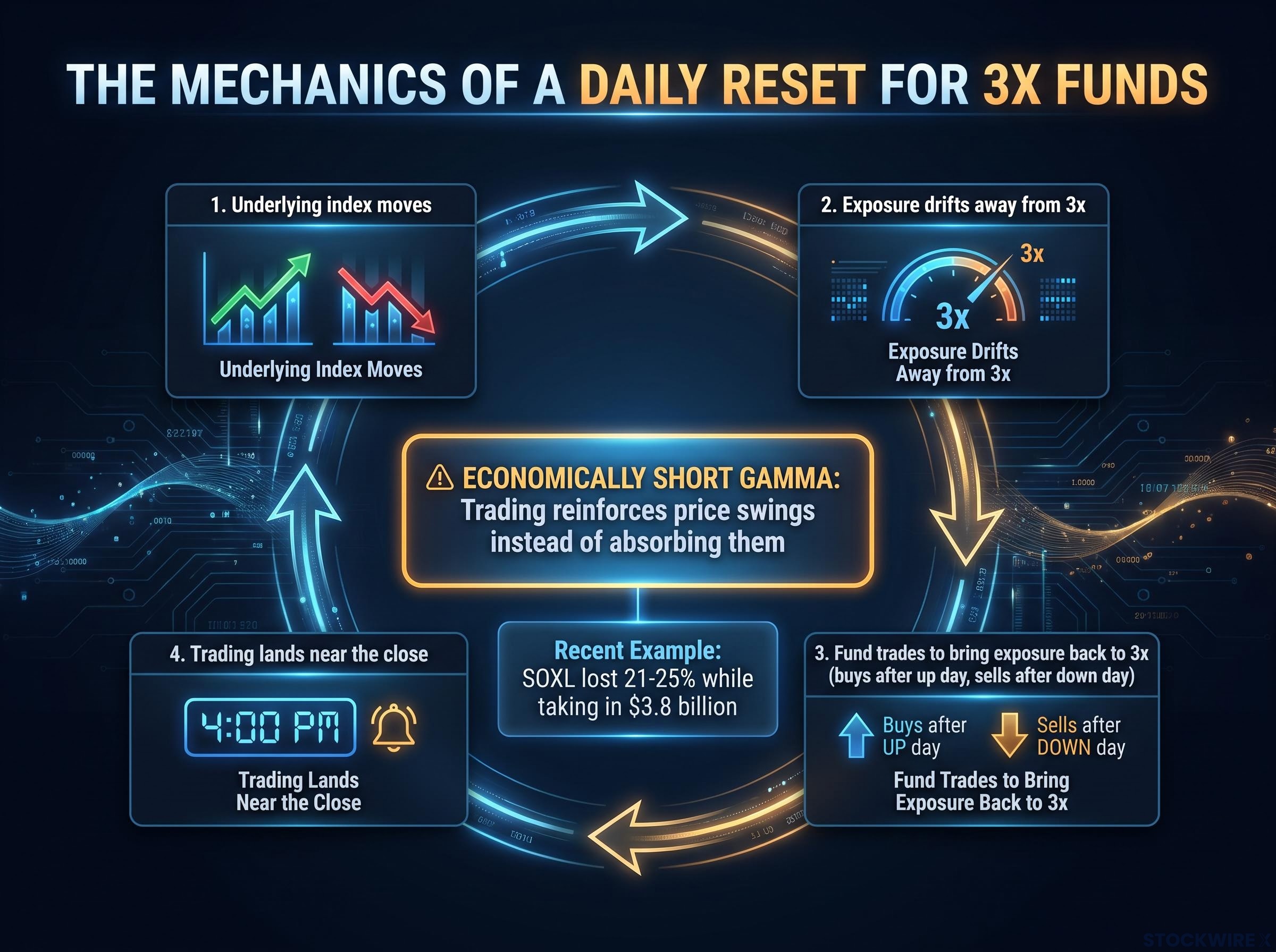 The 3x ETF Daily Reset Mechanism