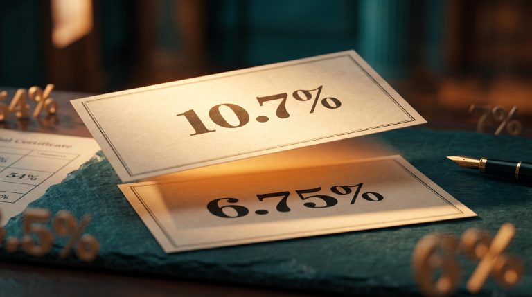 Split-share certificates showing 10.7% and 6.75% yields, illustrating leveraged income investing strategies risk gap