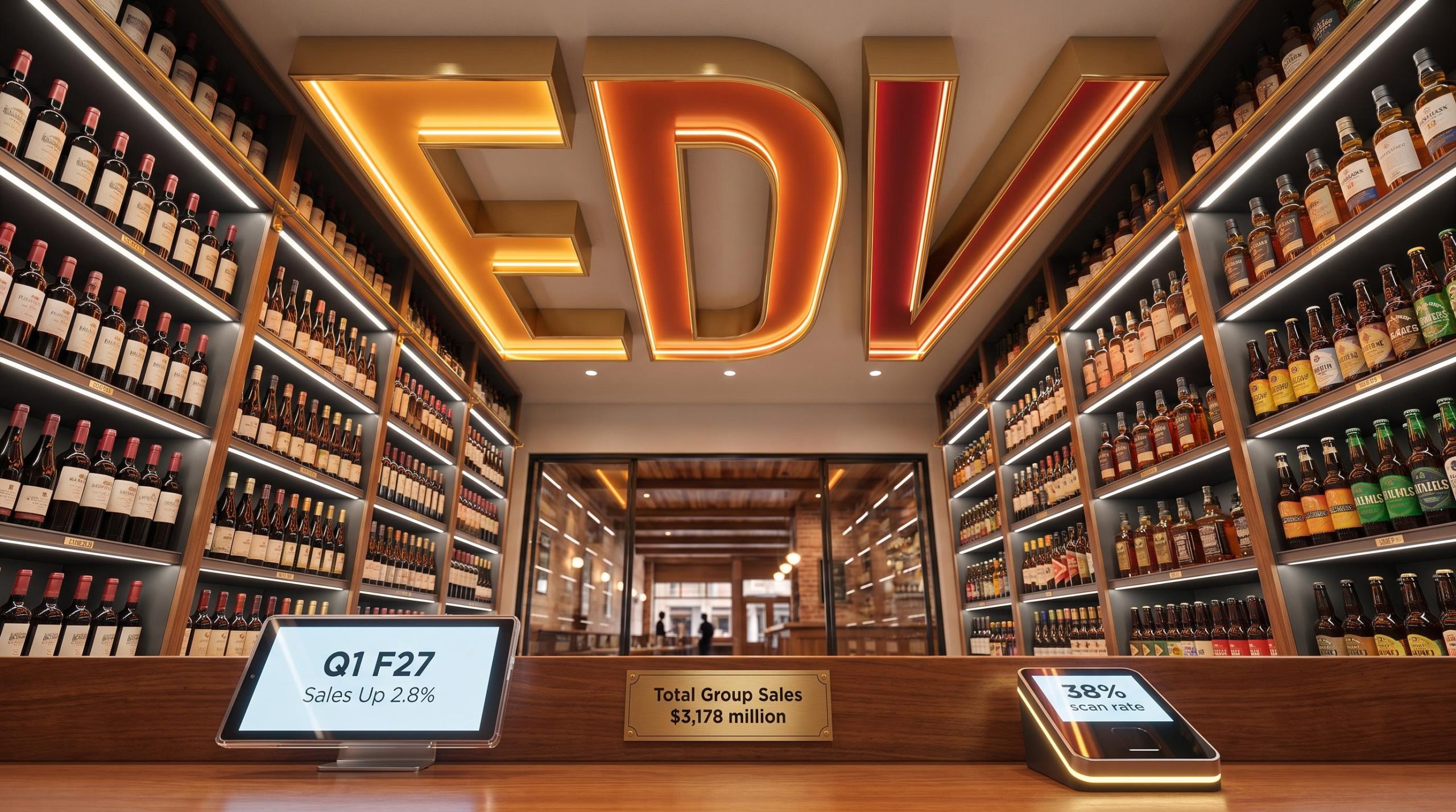 Liquor store with sales data