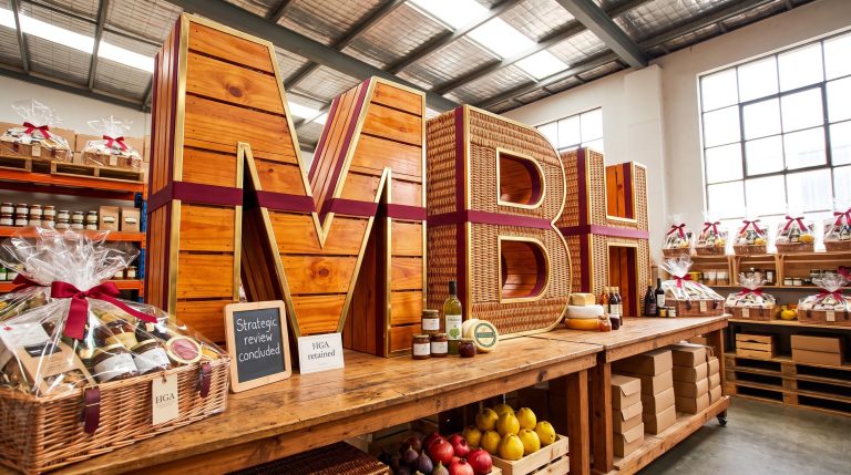 Large wooden and wicker letters
