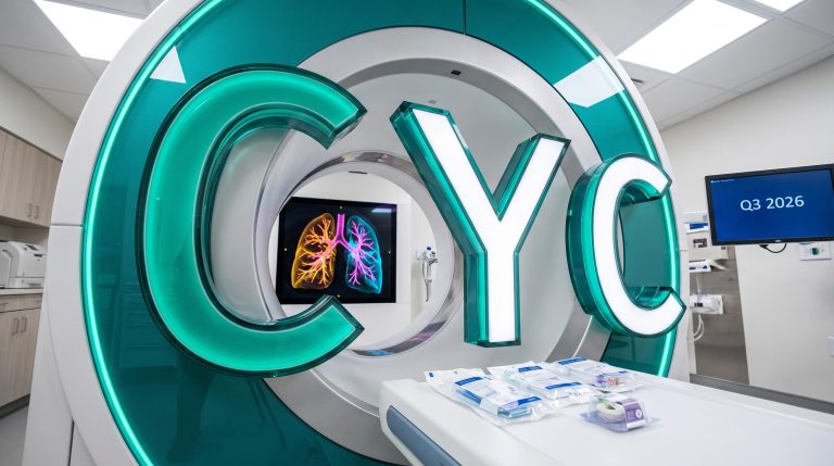 CT scanner room with display