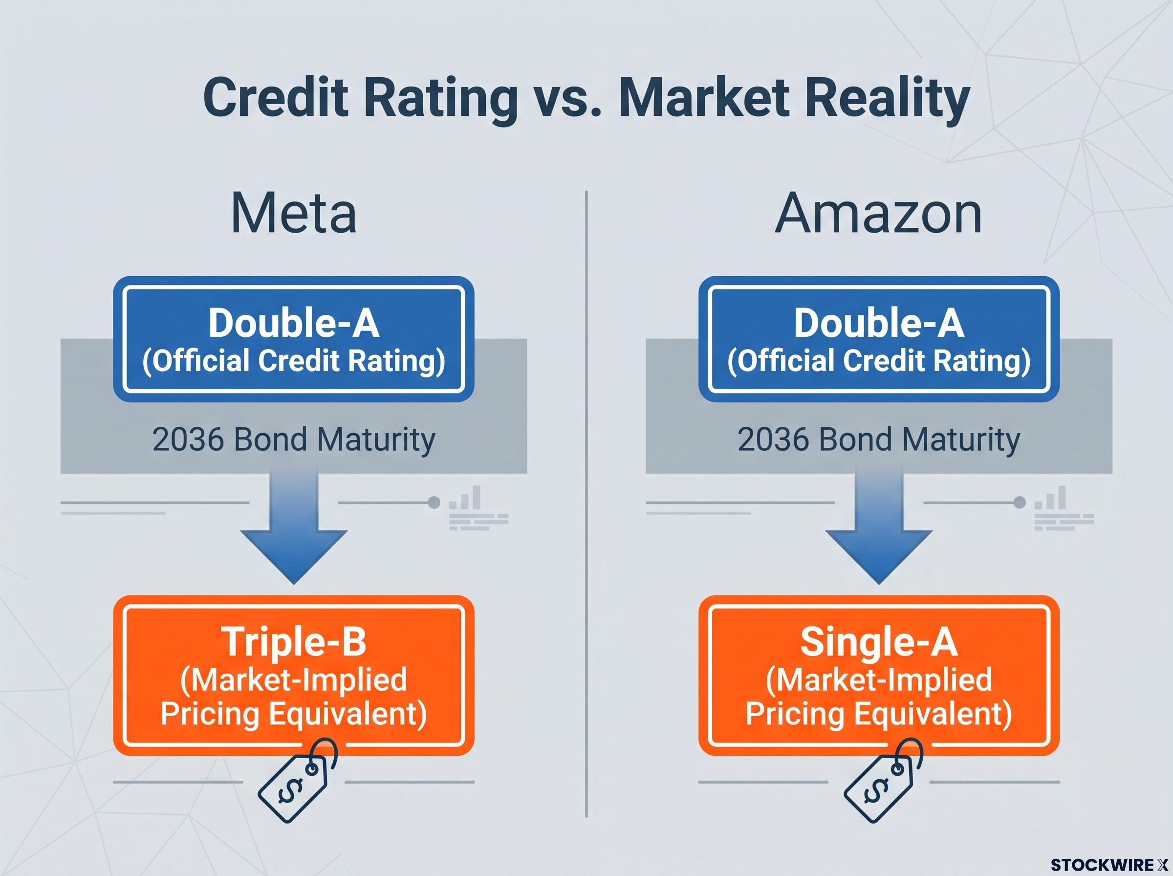 Official Credit Ratings vs. Market-Implied Pricing