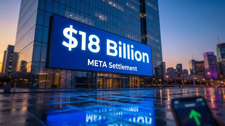 Meta's $18 billion teen safety settlement with 52 attorneys general displayed as a landmark financial headline