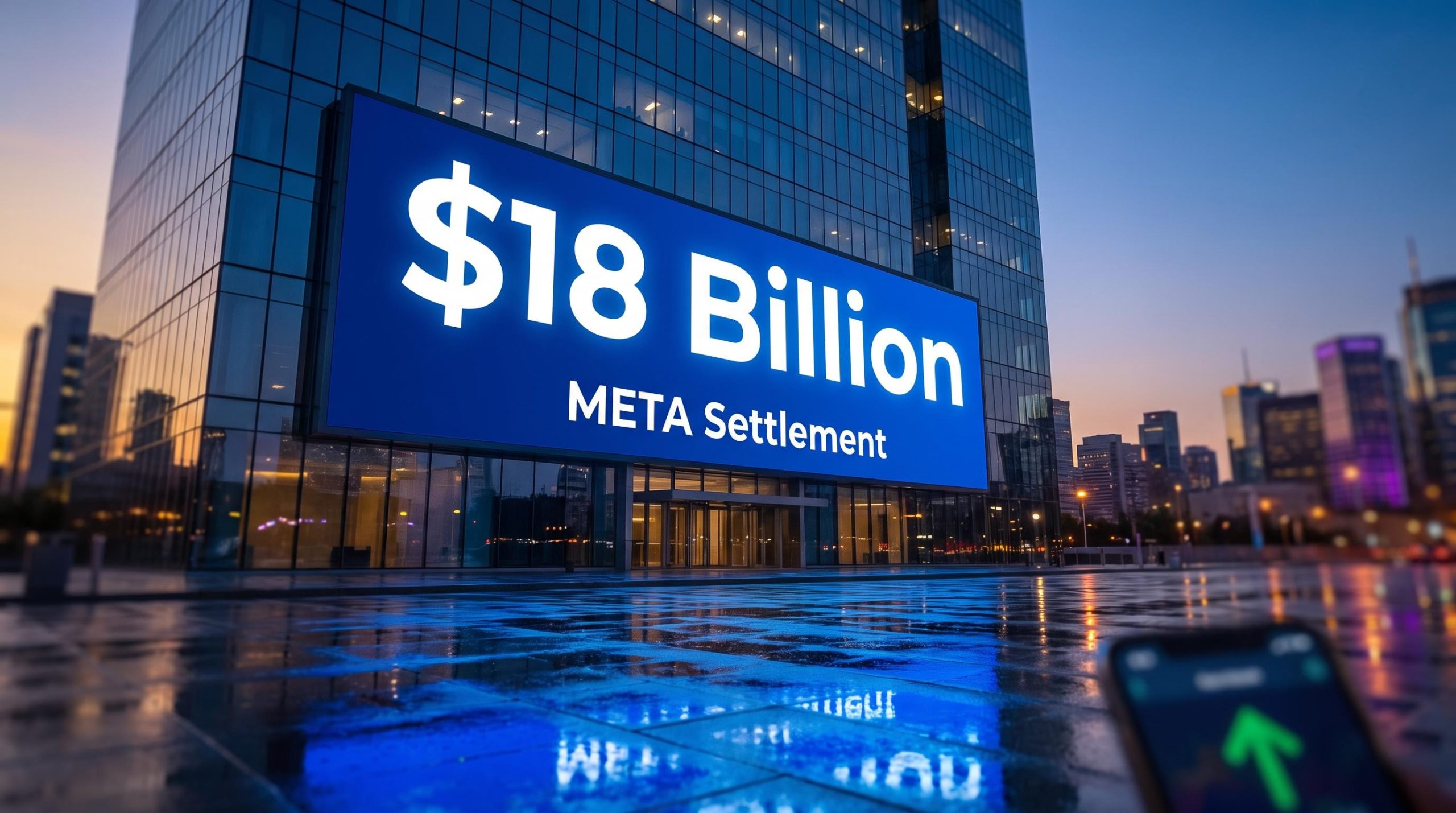 Meta's $18 billion teen safety settlement with 52 attorneys general displayed as a landmark financial headline