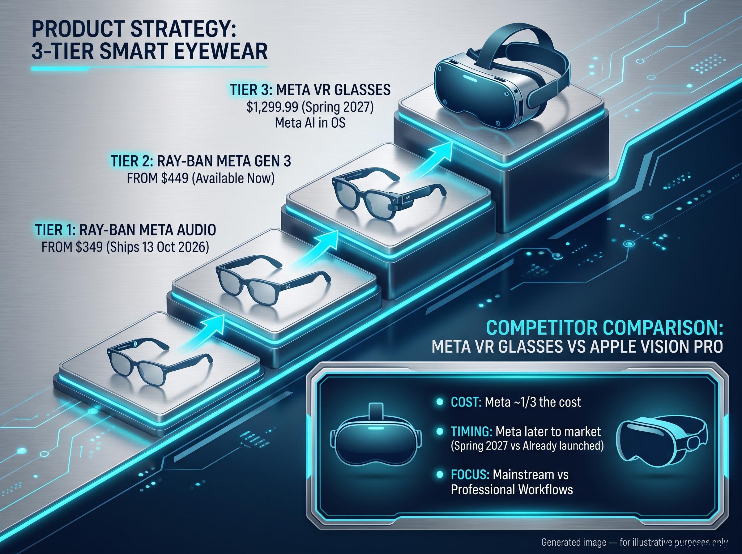 Meta's 3-Tier Wearables Strategy vs Vision Pro