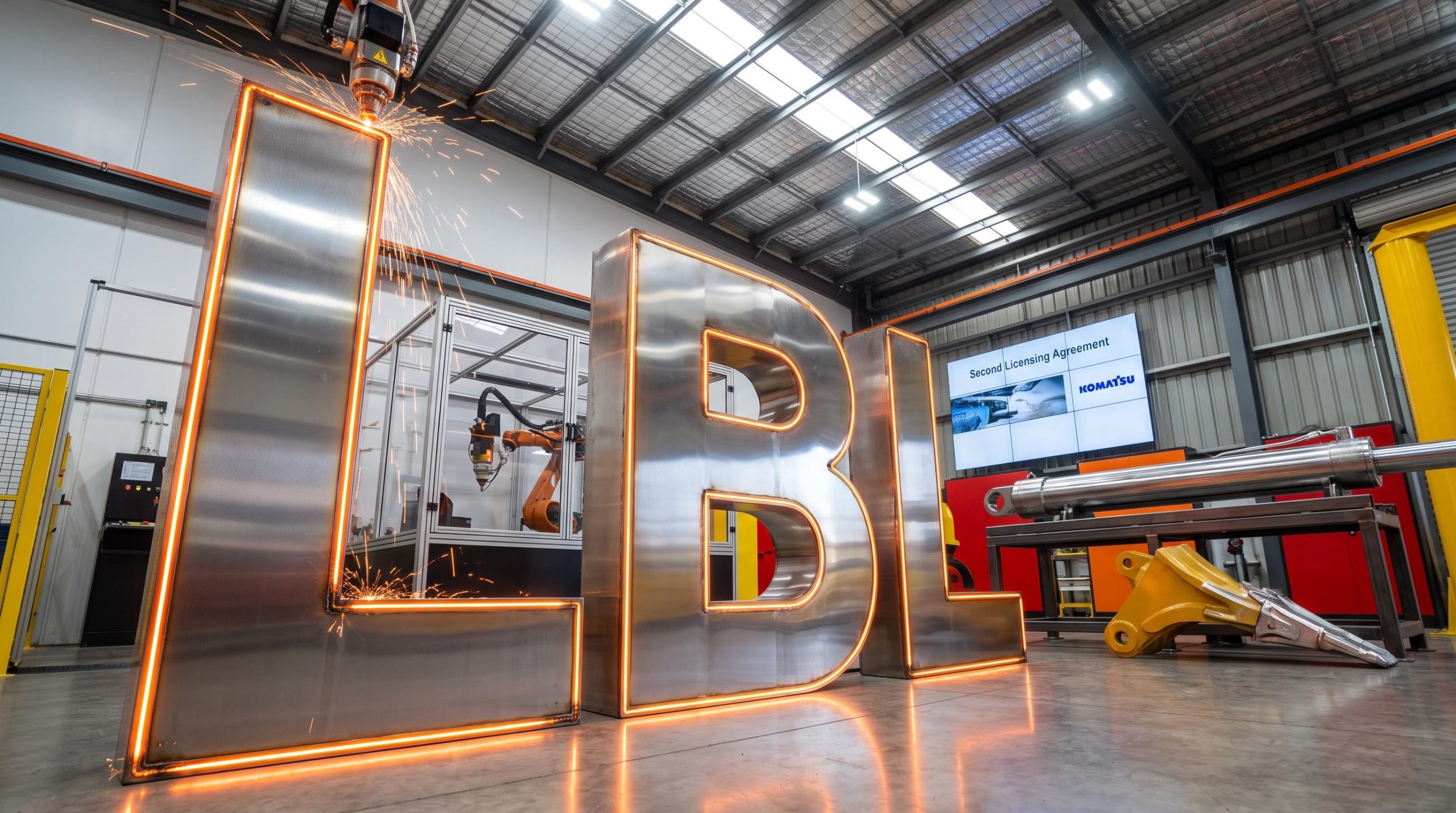 Large LBL letters with sparks