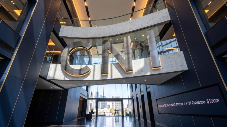 CNI lobby with signage