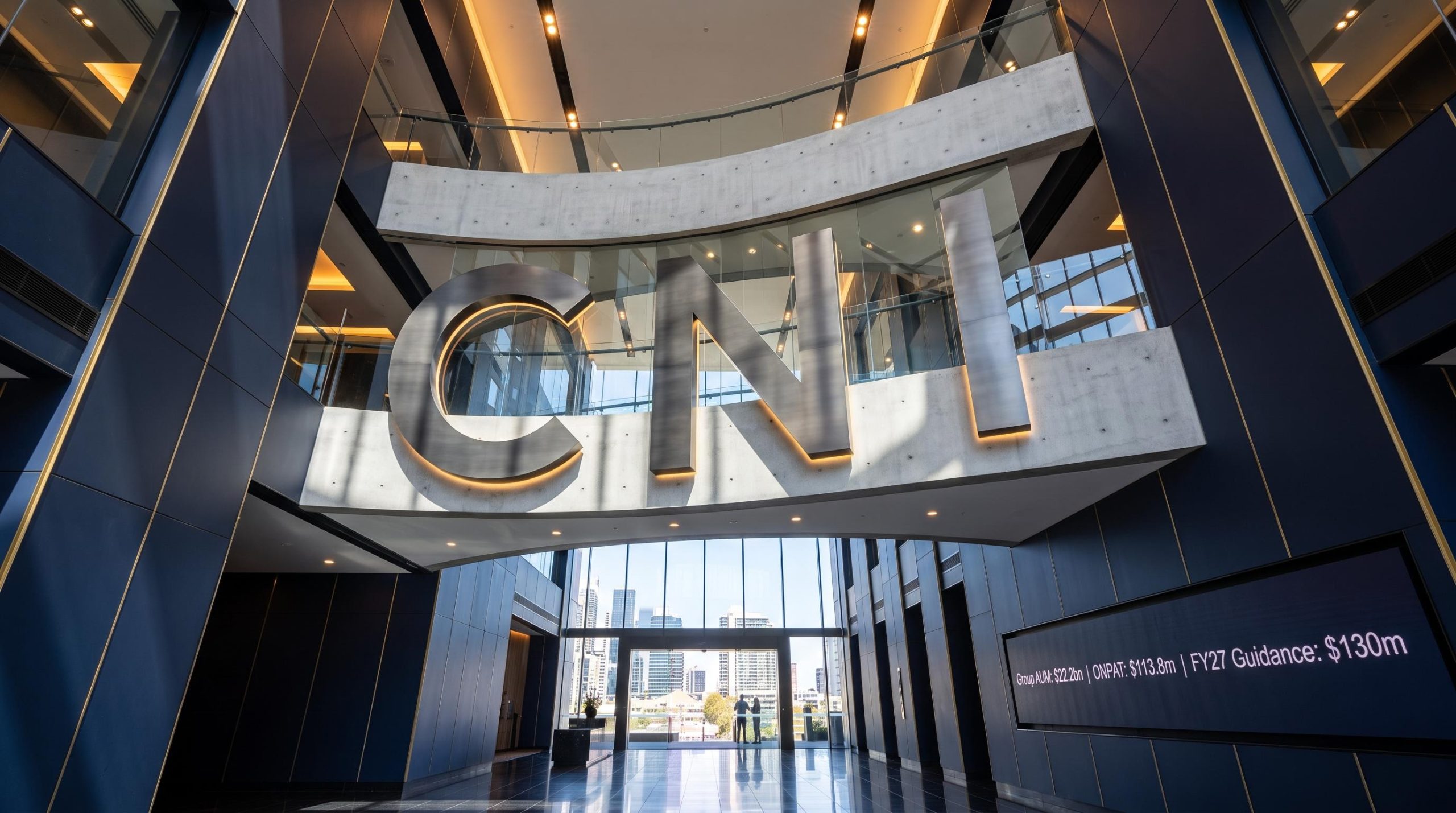 CNI lobby with signage