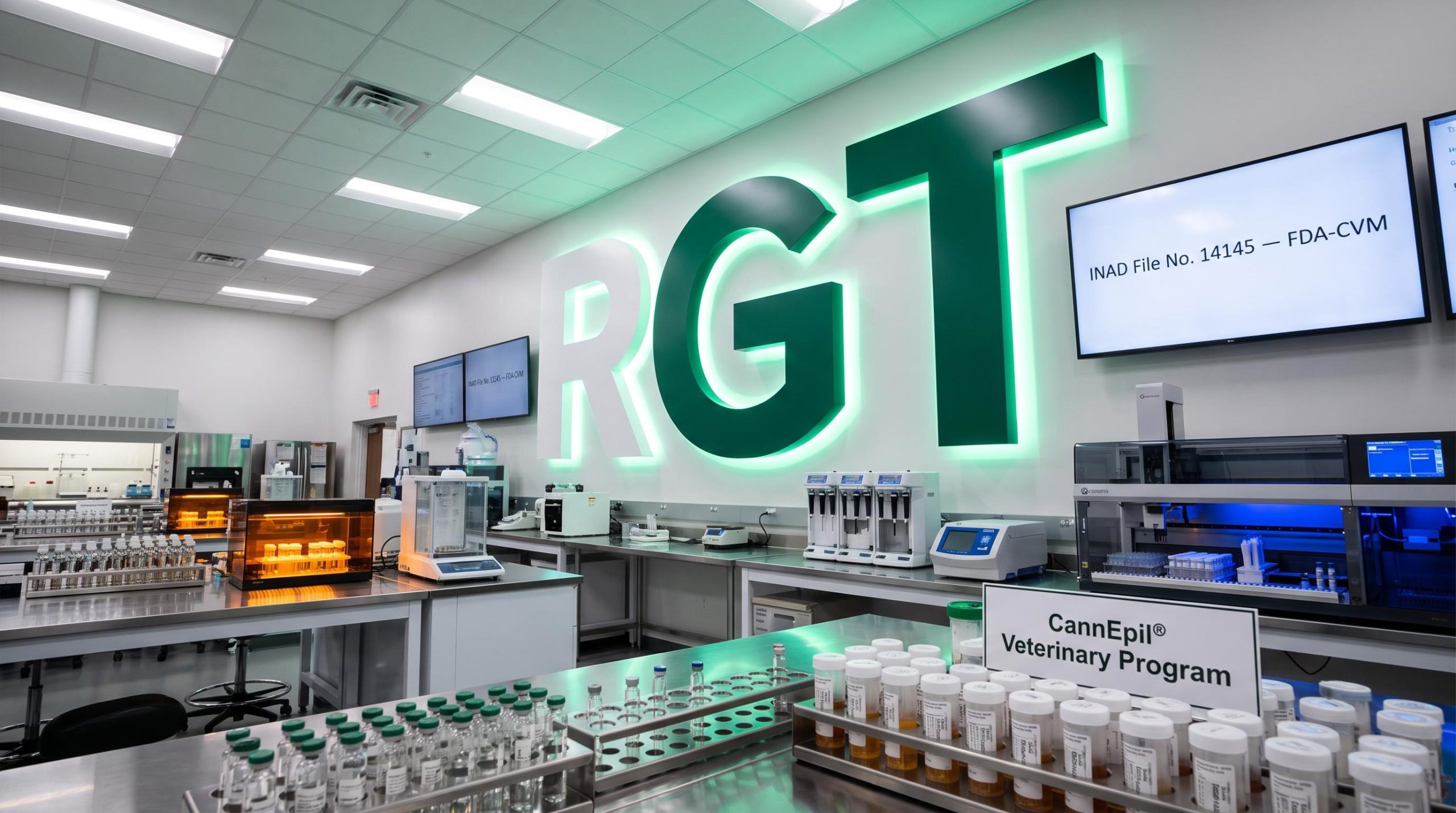 lab equipment and signage