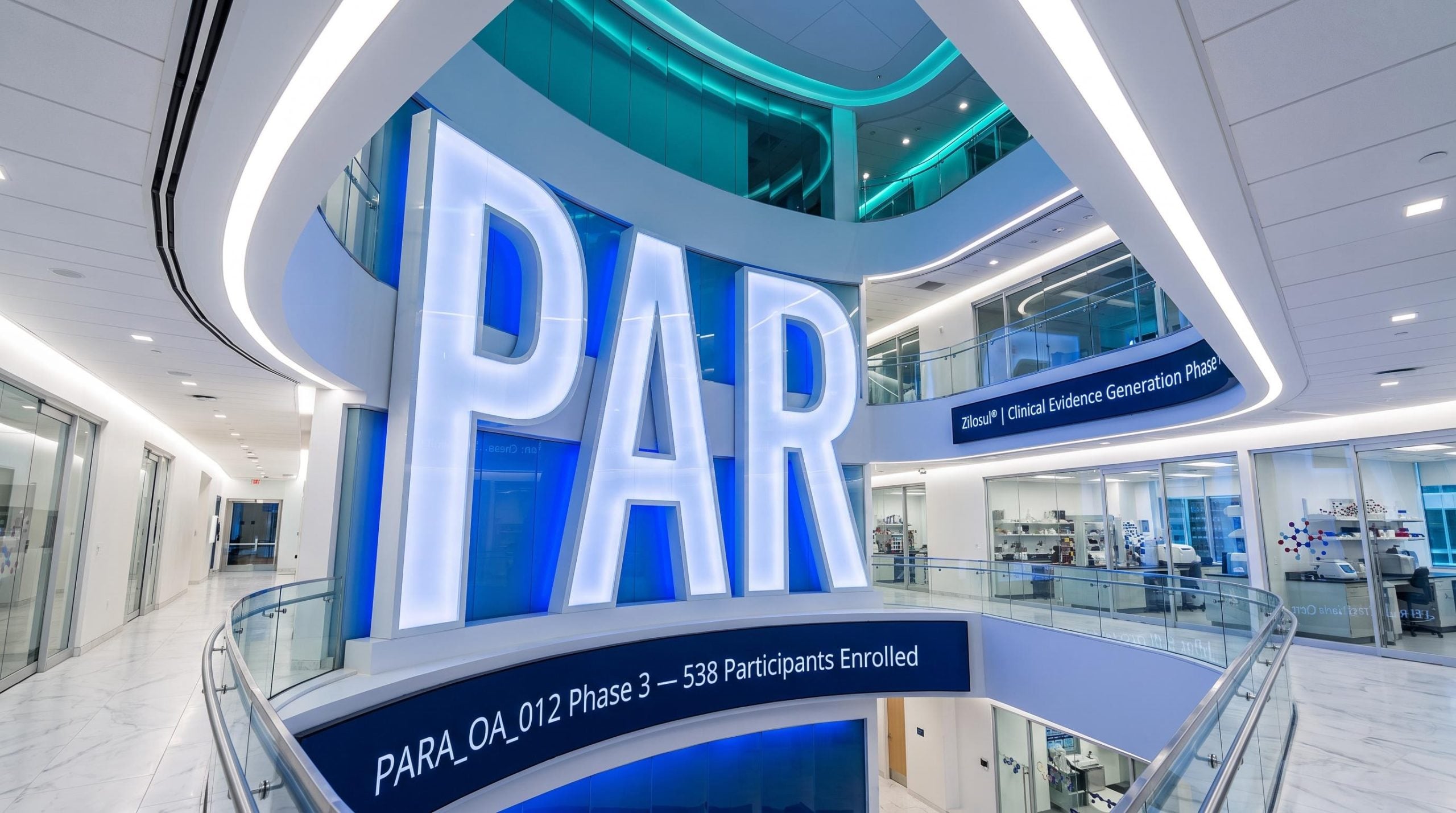 large PAR letters indoors