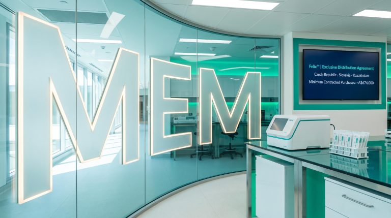 glass walls with signage