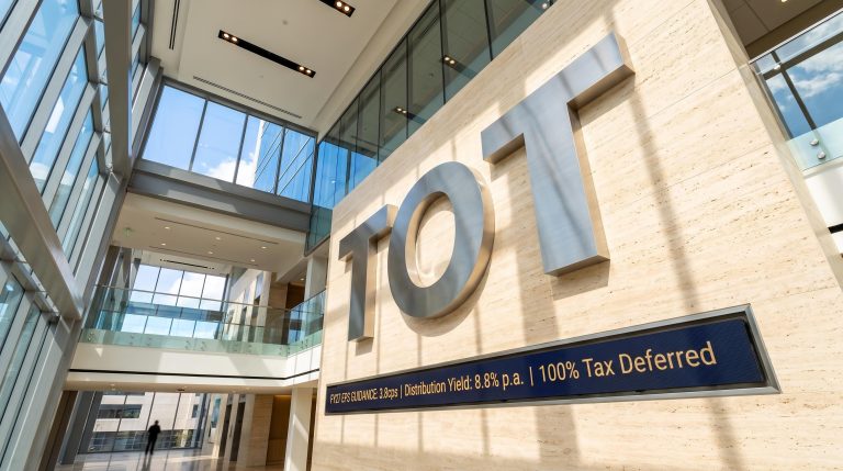interior with large TOT sign