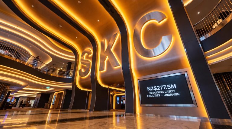 Illuminated casino entrance
