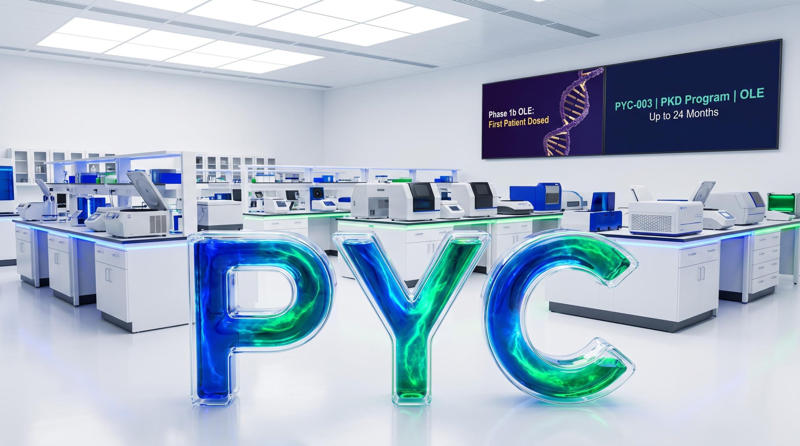 Lab equipment and PYC sign