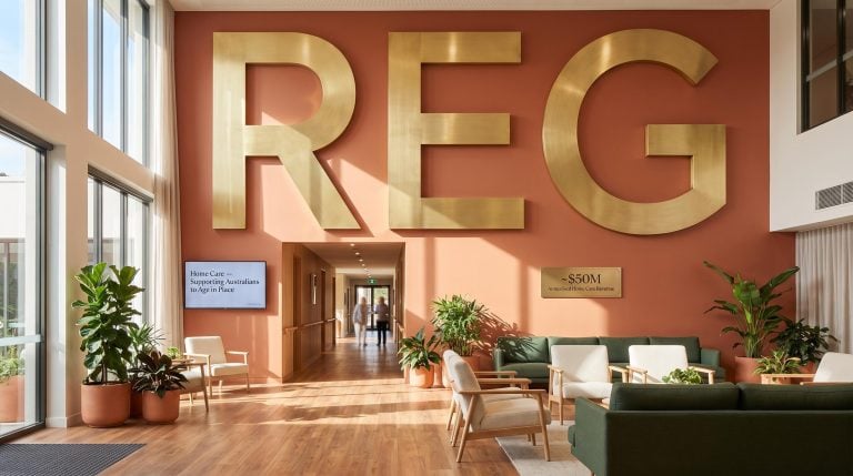 Lobby with large REG letters