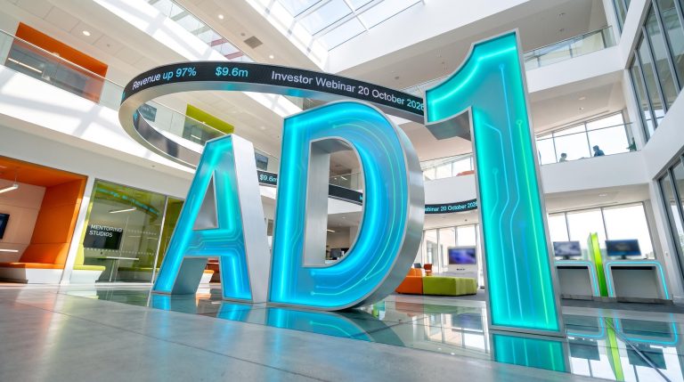 AD1 sculpture in lobby