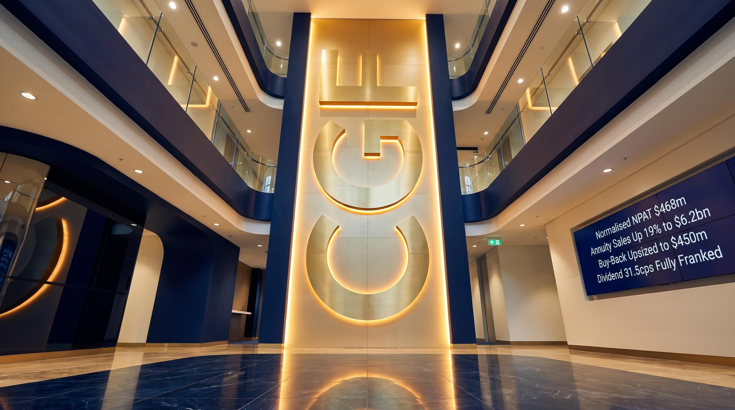 Office entrance with company logo