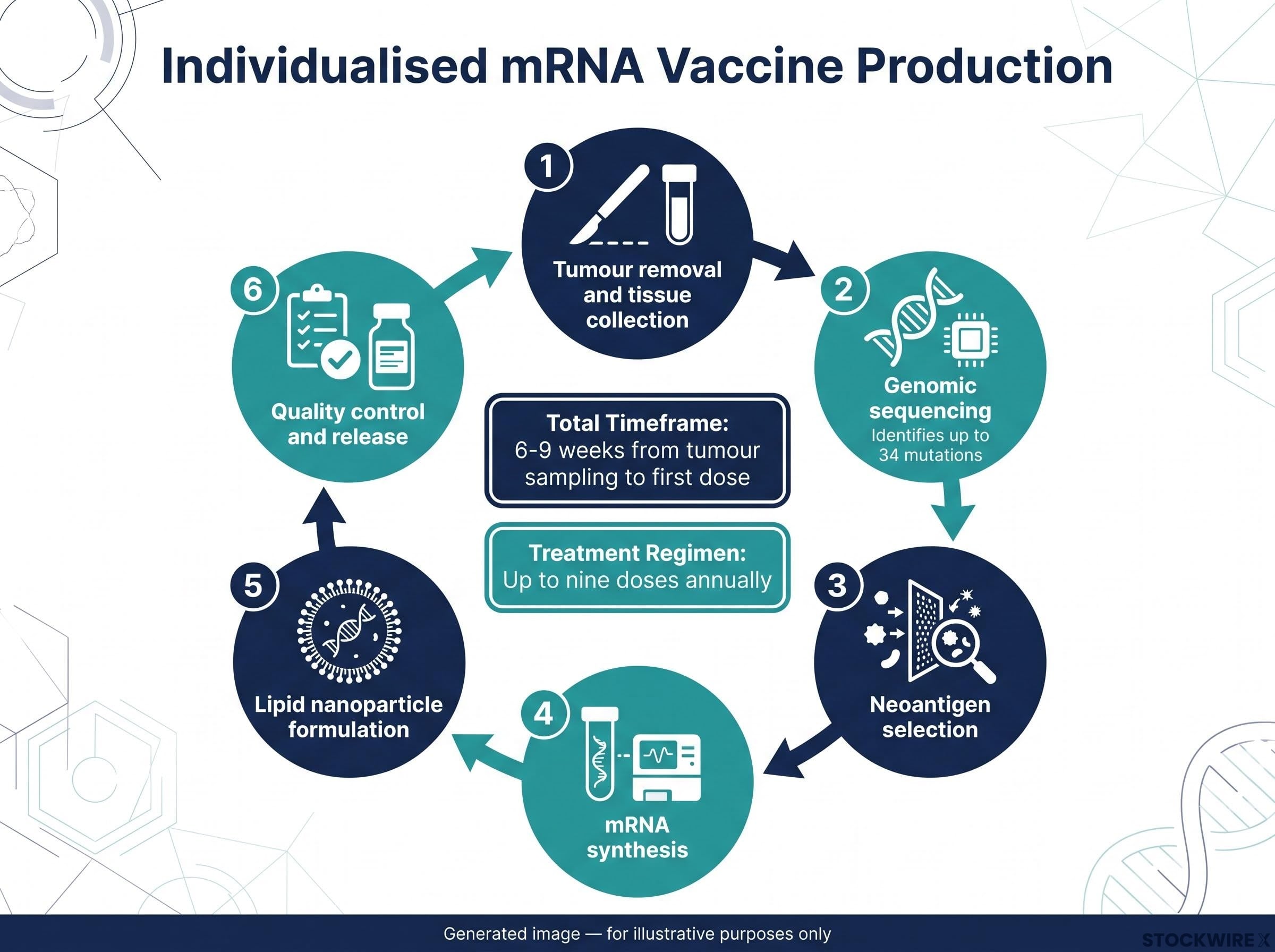 The 6-Step Individualised mRNA Vaccine Process