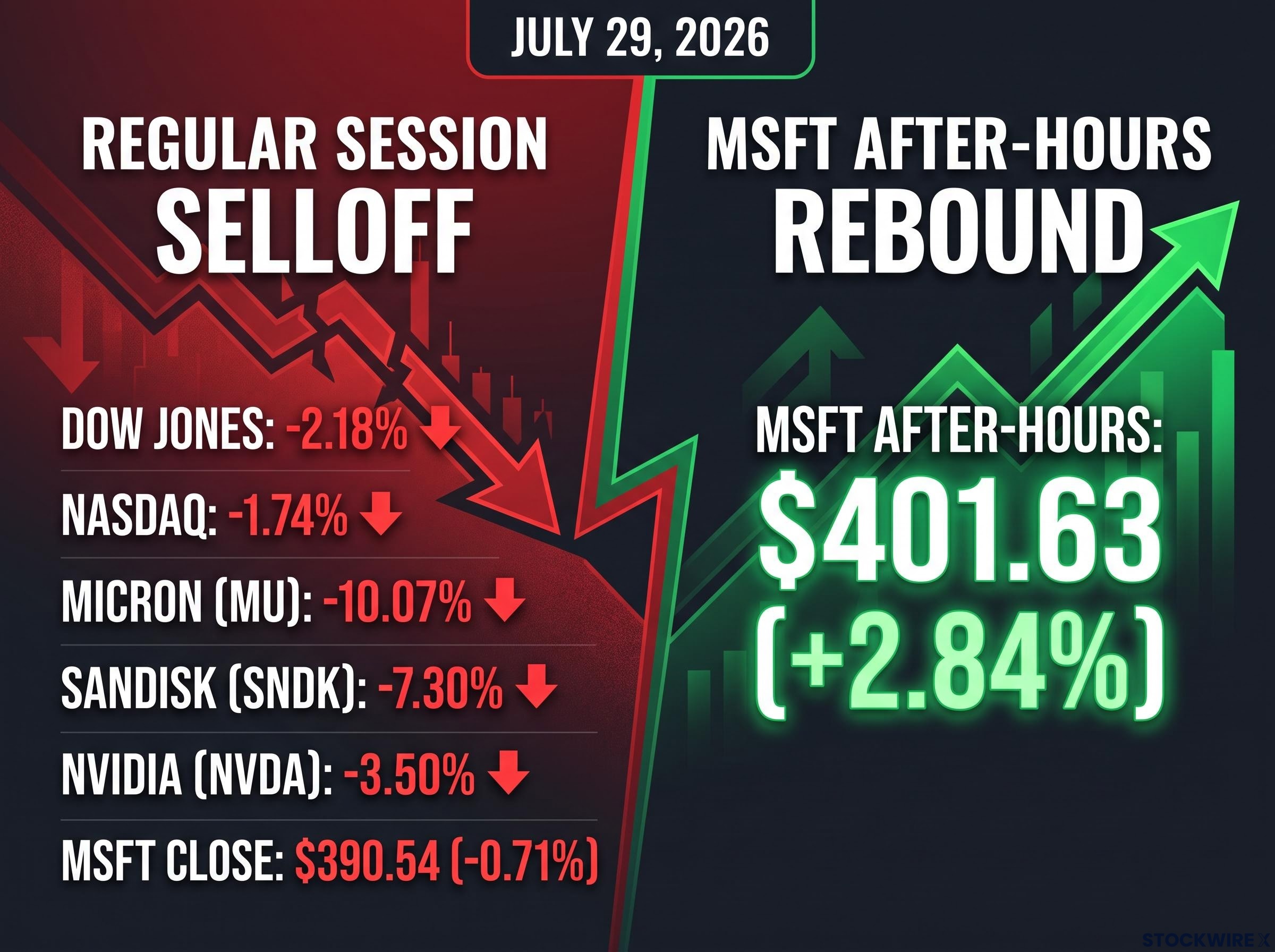 July 29 Market Selloff vs After-Hours Rebound